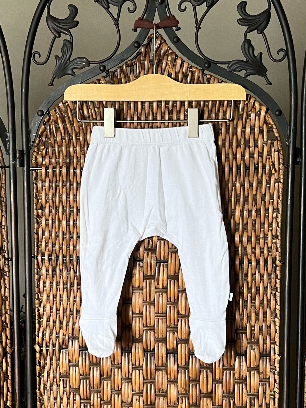 3/6M Organic Cotton White Pants Infant